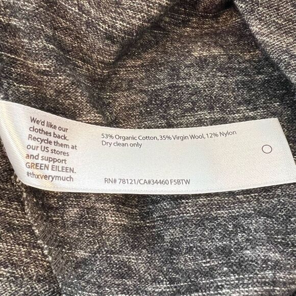 Eileen Fisher Bias Boat Neck Organic Cotton and Virgin Wool Dress Size M - Picture 8 of 8